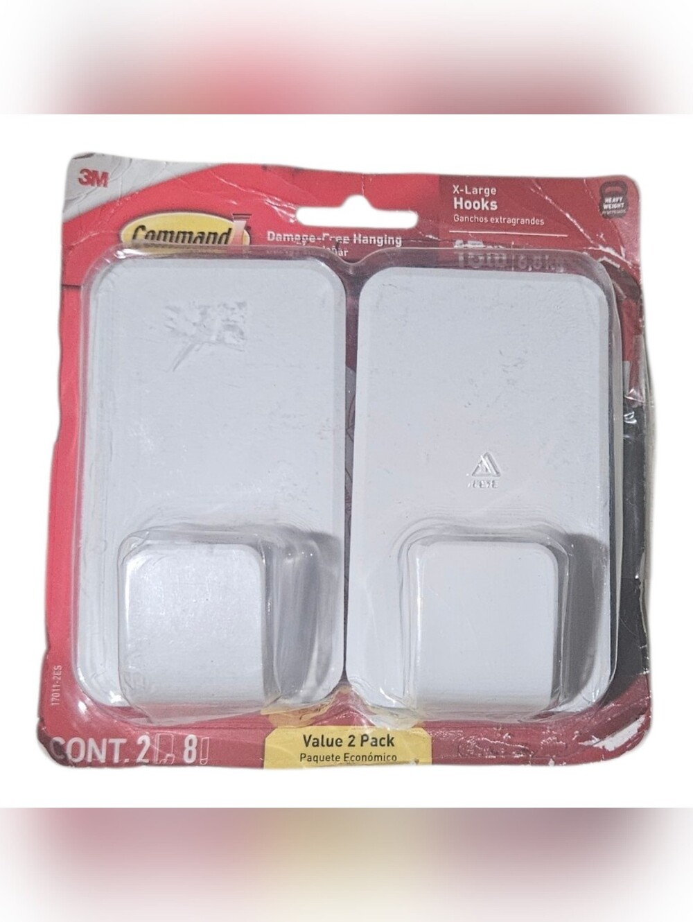 Command X-Large White 15 Lb. Utility Hooks 2 Pack Damage Free Hanging